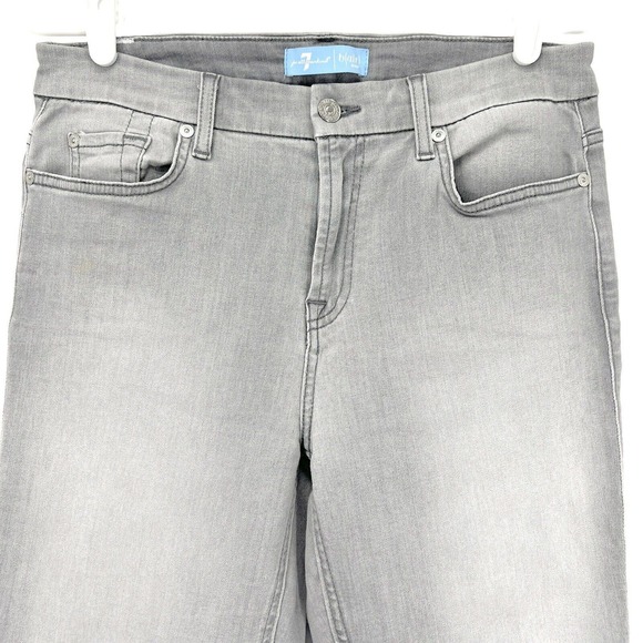7 For All Mankind Women's Skinny Jeans - Light Gray - Picture 3 of 9